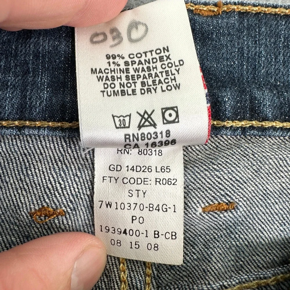 Lucky Brand Jeans Womens 30 Blue Midrise Flare Regular Dungarees Y2K Rodeo Whisk